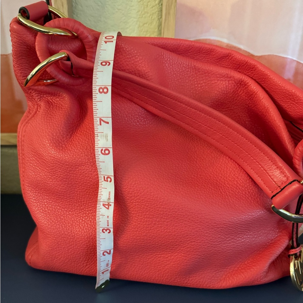 Michael by Michael Kors- purse with matching wallet! Leather in watermelon pink - Picture 7 of 11